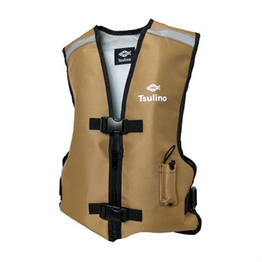 フローティングベストスリム TLV-13【救命胴衣/ライフジャケット/ライフベスト】(キャメル-フリー)